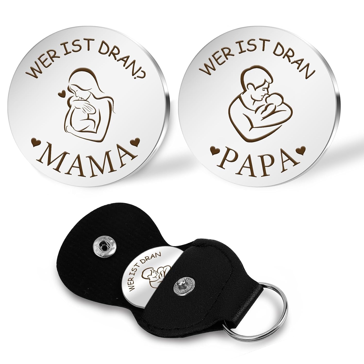 Gift for expectant mother, expectant dad gift, baby gift, gifts for birth, gifts for pregnant women, newborn gift, christening gifts for boys, decision coin mum dad