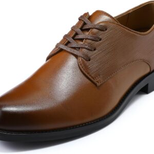 Allthemen Men's Dress Shoes Modern Lace-Up Leather Business Shoes Derby Lace Leather Shoes