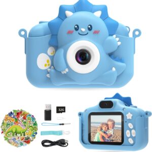 Children’s Camera, HiMont Digital Camera Children with 32GB TF Card & 2.0 Inch Screen, 1080P Children’s Camera & Selfie Video Camera, Gifts for Birthday Christmas, Toy for 3-12 Girls Boys (Blue)