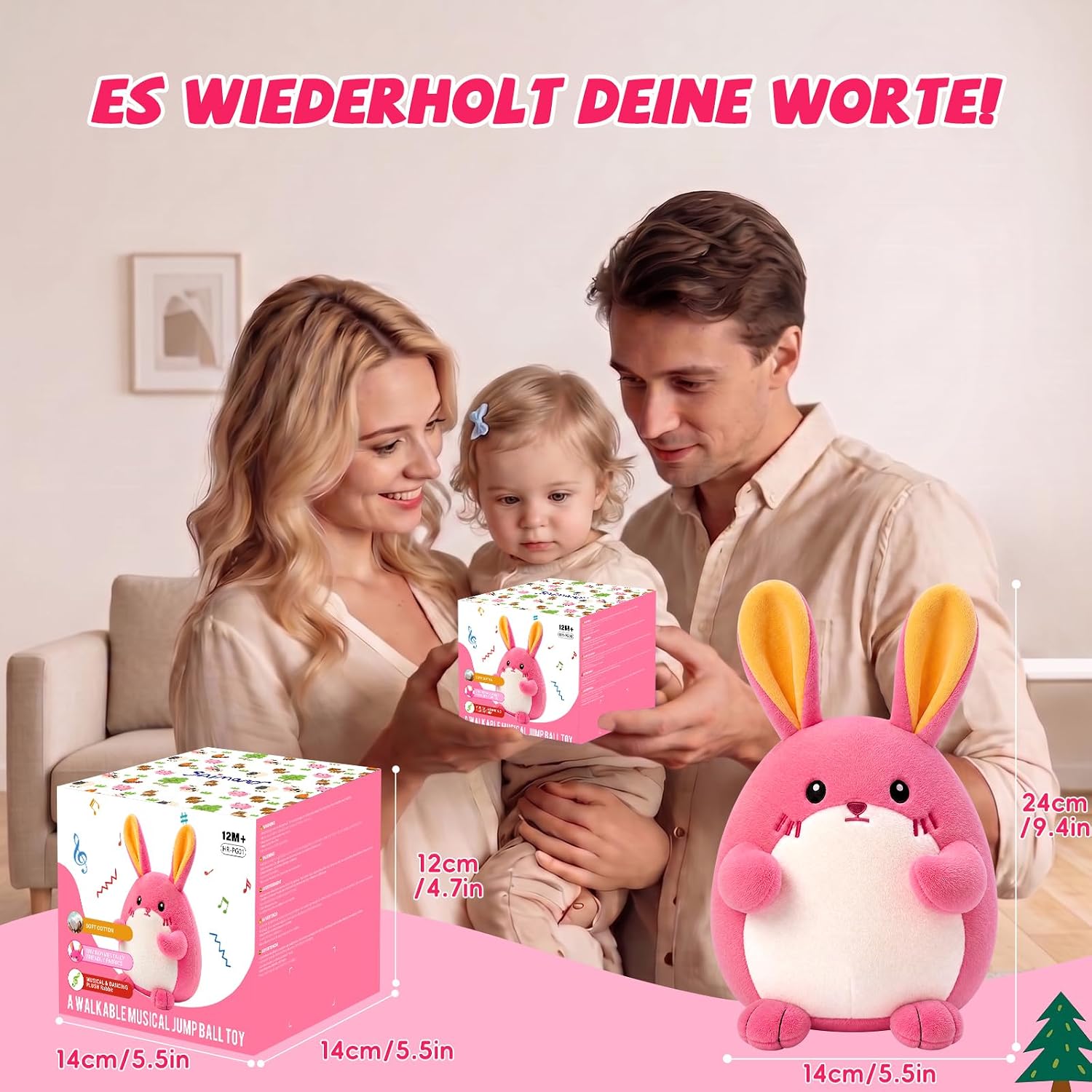 SAIMAND Baby Toy 6-18 Months Musical Rabbit Crawling Toy – Bild 8