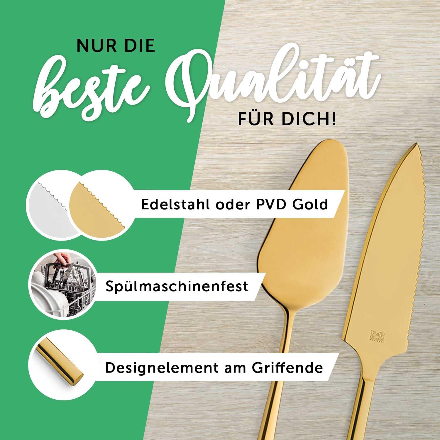 GRAVURZEILE Cake Server with Cake Knife with Personalised Engraving – Hearts – Gift for Wedding – High-Quality Stainless Steel – Dishwasher Safe – Wedding Gifts for Bride and Groom – Silver – Bild 6