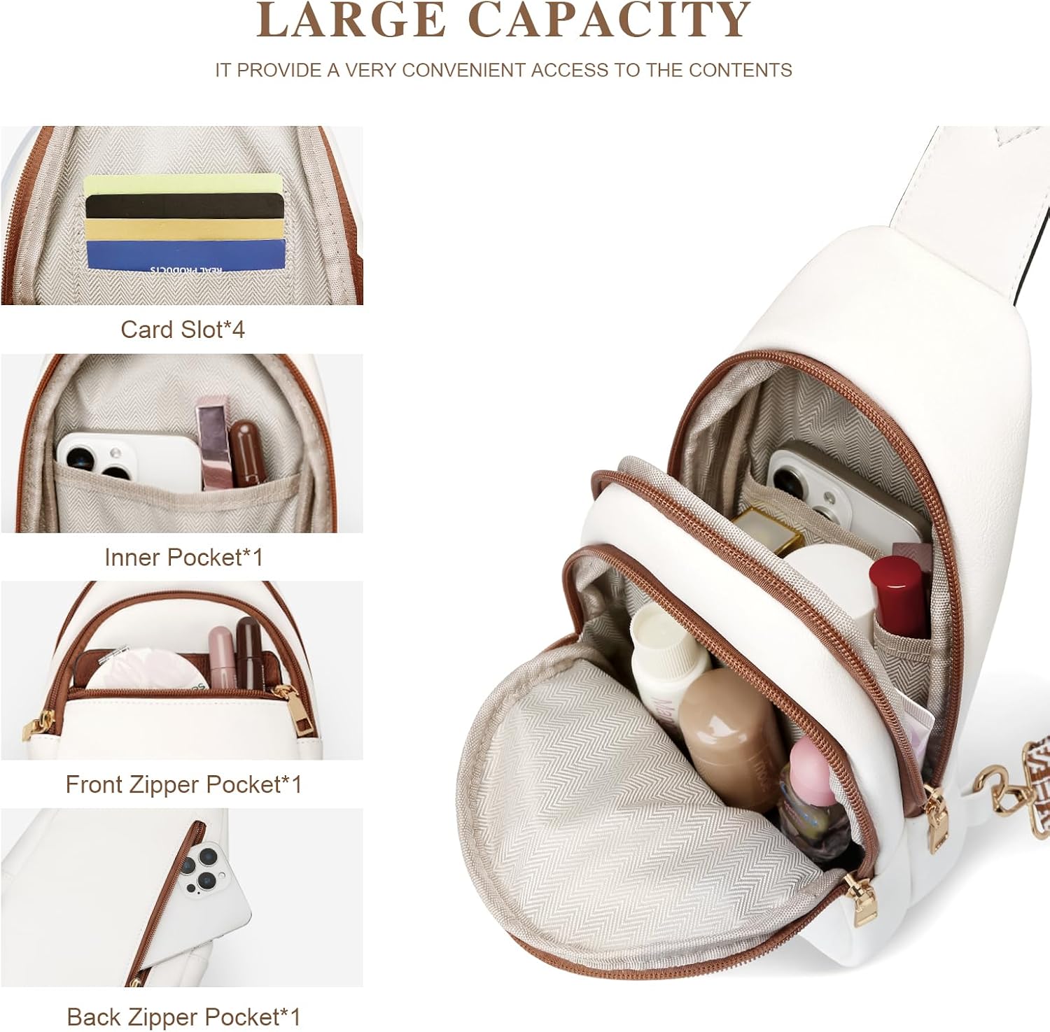 Shoulder Bag Shoulder Bag Bum Bag for Women with Initial Chest Bag – Bild 6