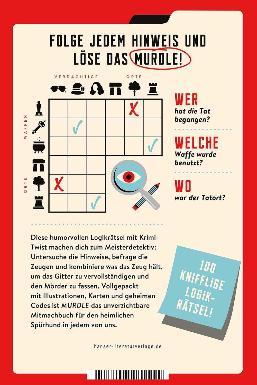 Murdle Volume 1: 100 mörderisch gute Rätsel – werde mit Köpfchen, Logik und klugem Kombinieren zum Meisterdetektiv Das original Krimi-Logikrätsel! – Bild 2