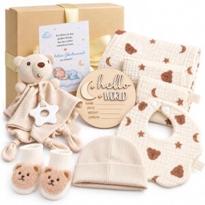 Newborn Gift 11-Piece Baby Shower Gift Box for Newborn Bear