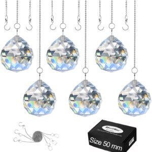 Merrynine Transparent Crystal Ball Prism Sunlight Catches Rainbow Pendant Manufacturer, Used for Hanging Crystal Prism in Windows, Feng Shui and Gifts