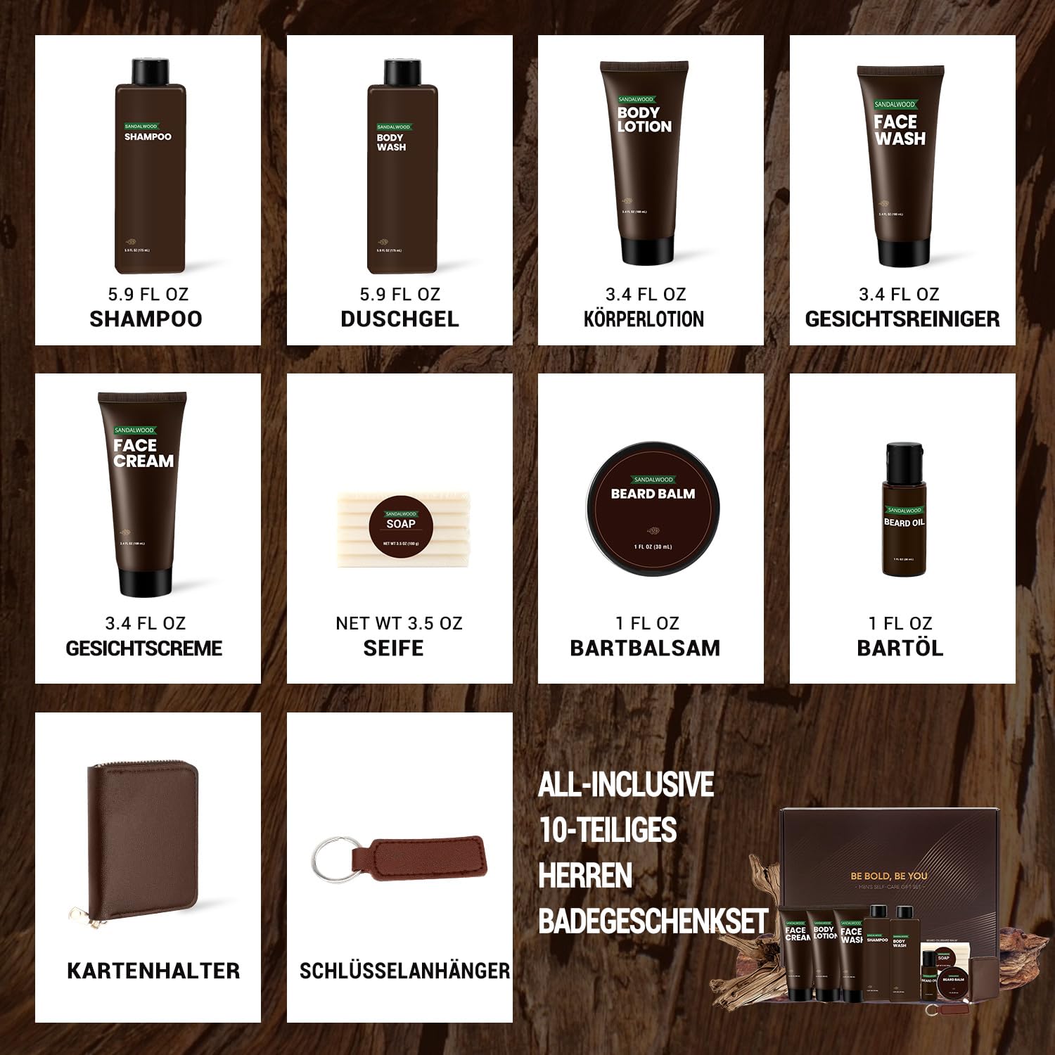 Gifts for Men - Body & Earth Care Set for Men 10 Pieces – Bild 2