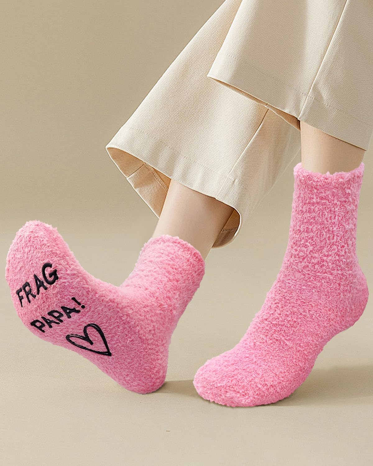 Socks Gift Mum 38-41 Non-Slip Cotton Funny Socks Women Mama Makes Break! Frag Papa! Gift for Women for Valentine's Day, Mother's Day – Bild 2