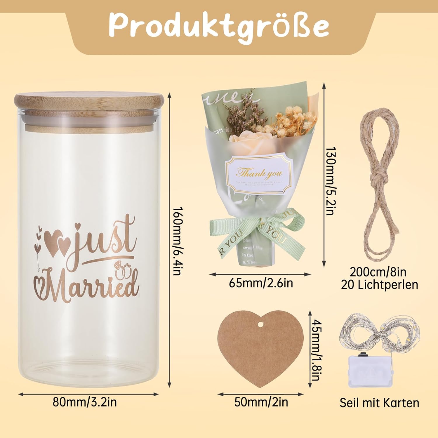 LED Bottle Light Money Box Wedding Gifts for Bride and Groom – Bild 2