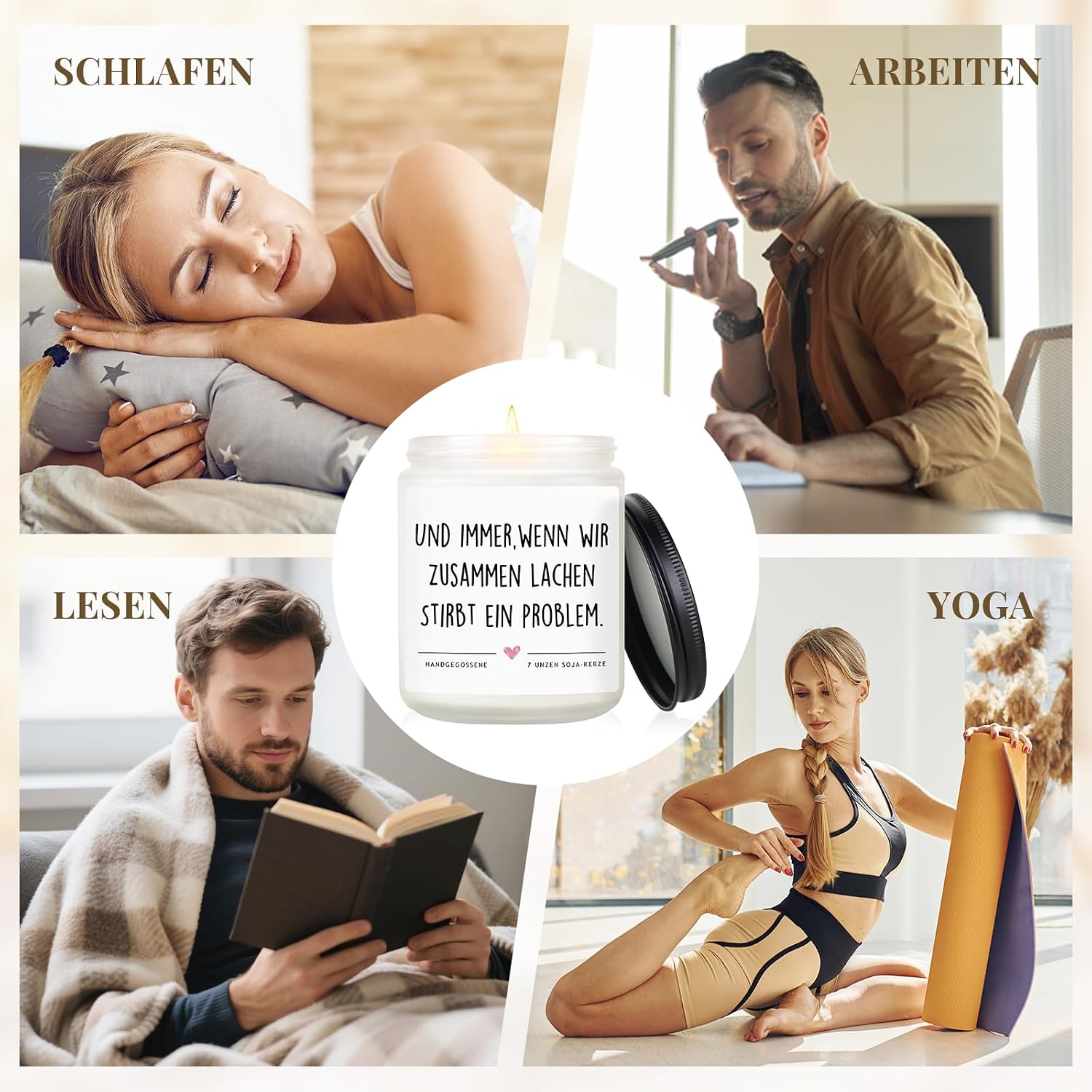 Gift for Girlfriend, Gift for Best Friend - Scented Candle with Saying – Bild 6