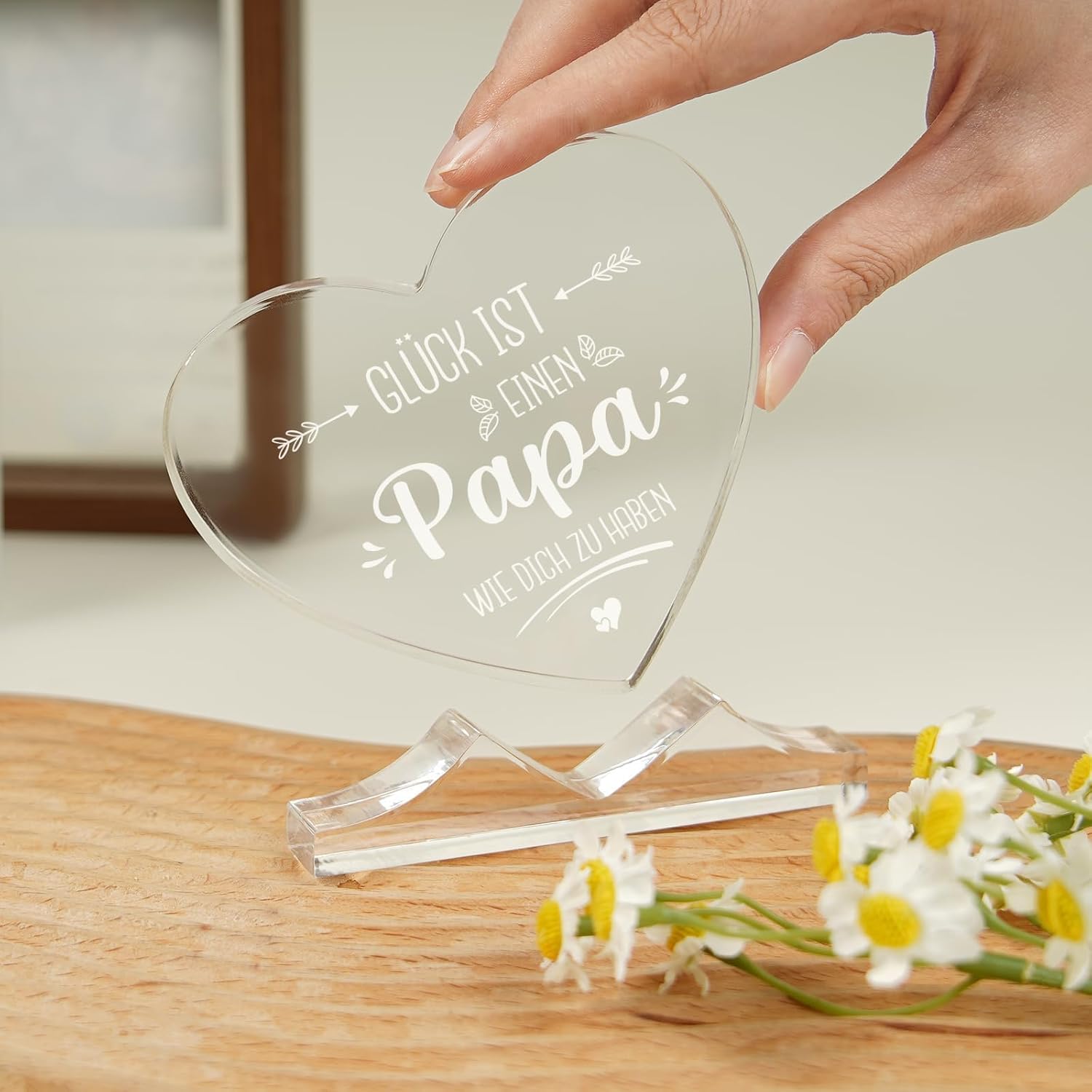 Dad Gift - Heart Shaped Acrylic, Dad Birthday Gift – Bild 4