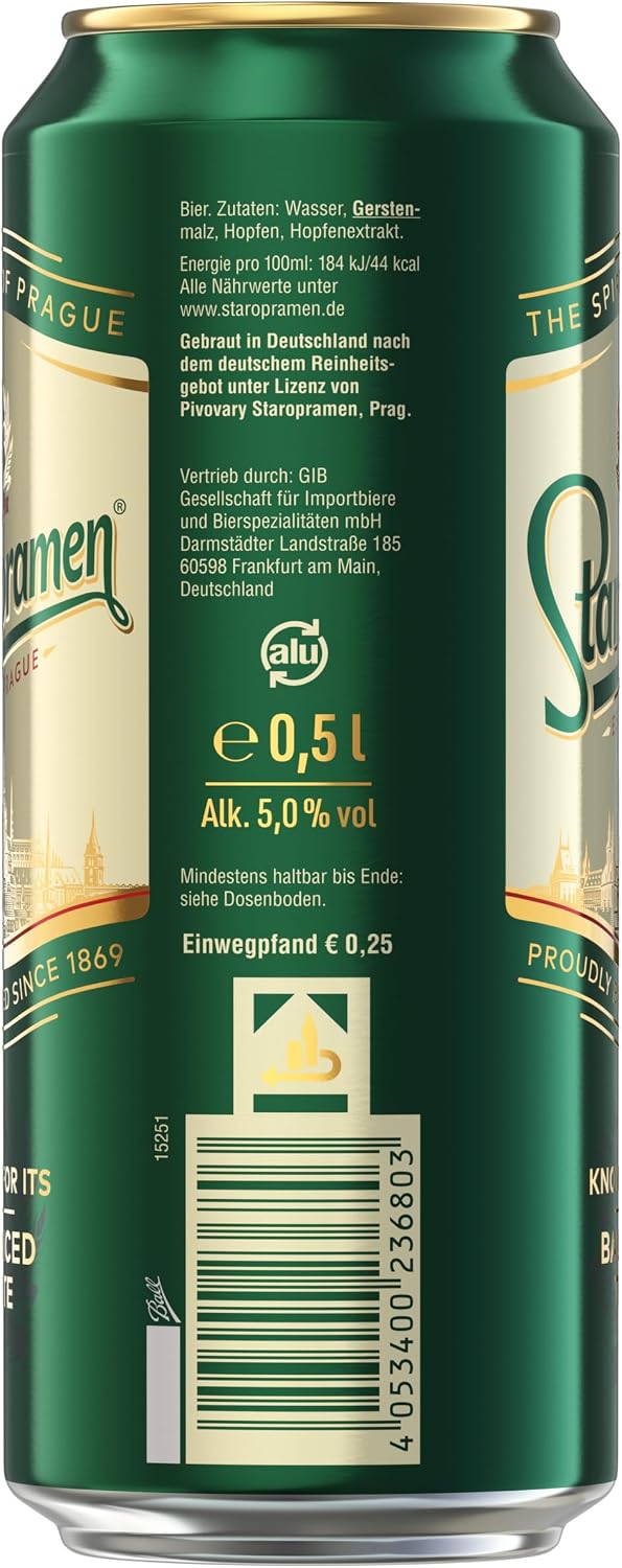 Staropramen Premium Storage Disposable 24 x 0.50 L Tin – Bild 3