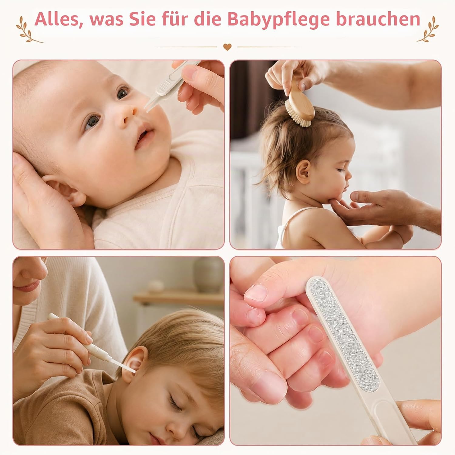 8-in-1 Newborn Gift Set Pink Girl Boy Baby Gift Birth – Bild 3