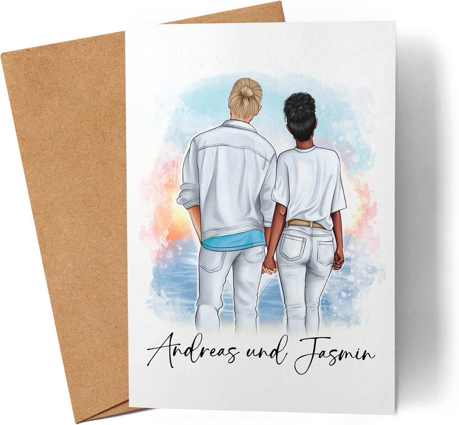 Kiddle-Design Couple Card Personalised Couple Valentine's Day Anniversary for Him and Her Gift Partner Boyfriend Girlfriend Valentine's Day Card – Bild 5