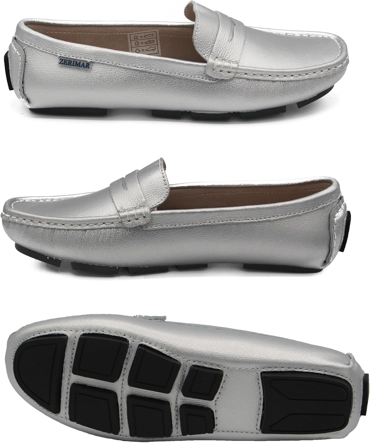Zerimar Women’s Leather Moccasins Classic Loafers Leather – Bild 3