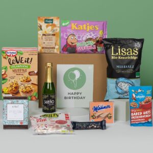 Happy Birthday Box, Birthday Gift Box with Snacks, Sweets, Bath Additive and Much More, Birthday Gift Set for Family, Friends or Colleagues