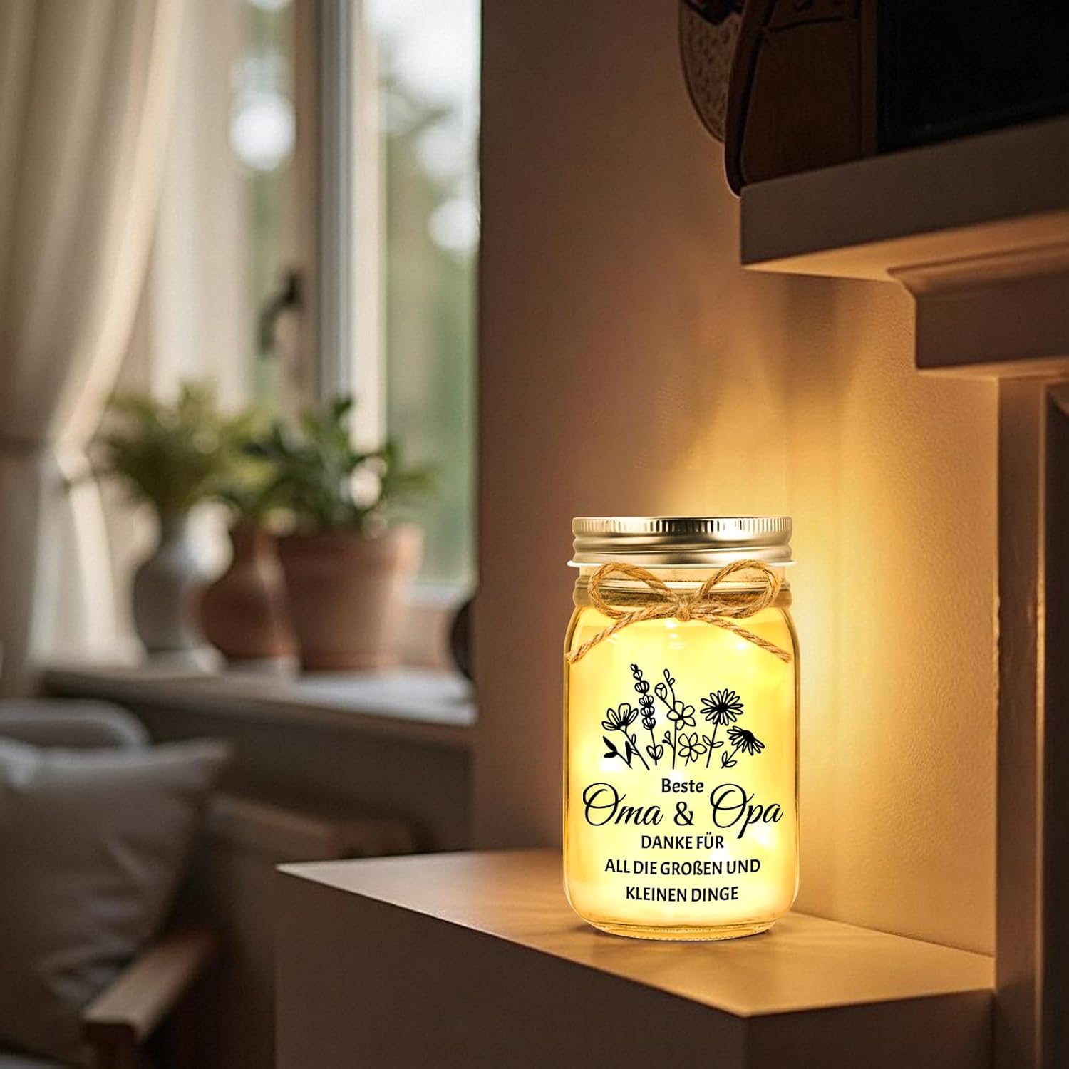 Grandma and Grandpa Gift Birthday, LED Bottle Light, Birthday Gift, Easter Gift for Best Grandparents, Grandma, Grandpa Gift, Christmas, Easter – Bild 8