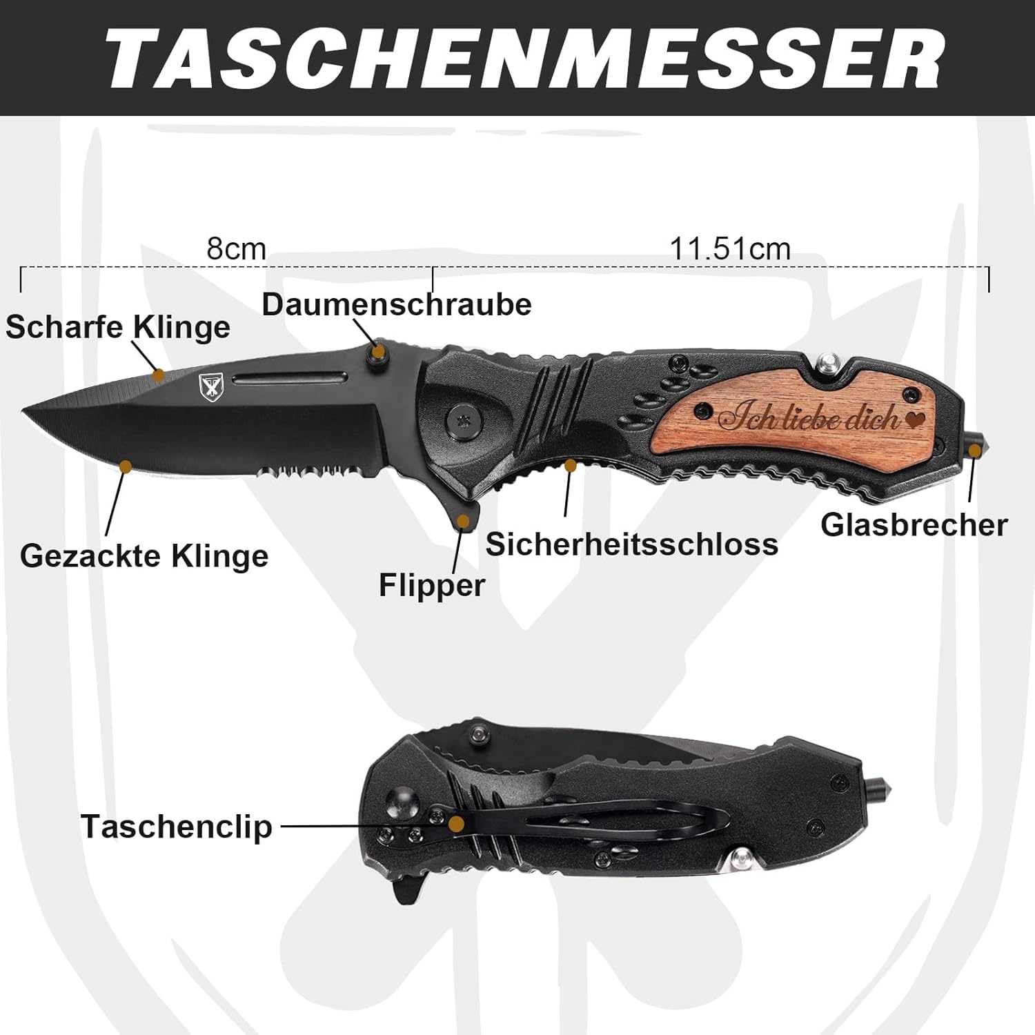 Anniversary Gift for Him, Multitool Knife, Christmas Gifts for Men – Bild 2