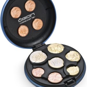 Aluminum Coin Purse Holds up to 20 Euro in Coins, 5 Coins Per Compartment