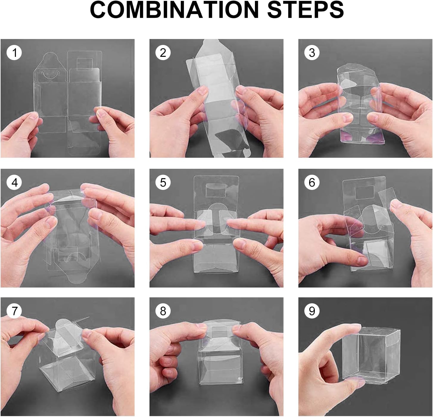 25 Pieces Transparent Gift Boxes Folding Plastic Candy Chocolate Gift Box Wedding Party Birthday Christmas (5 x 5 x 5 cm) – Bild 6