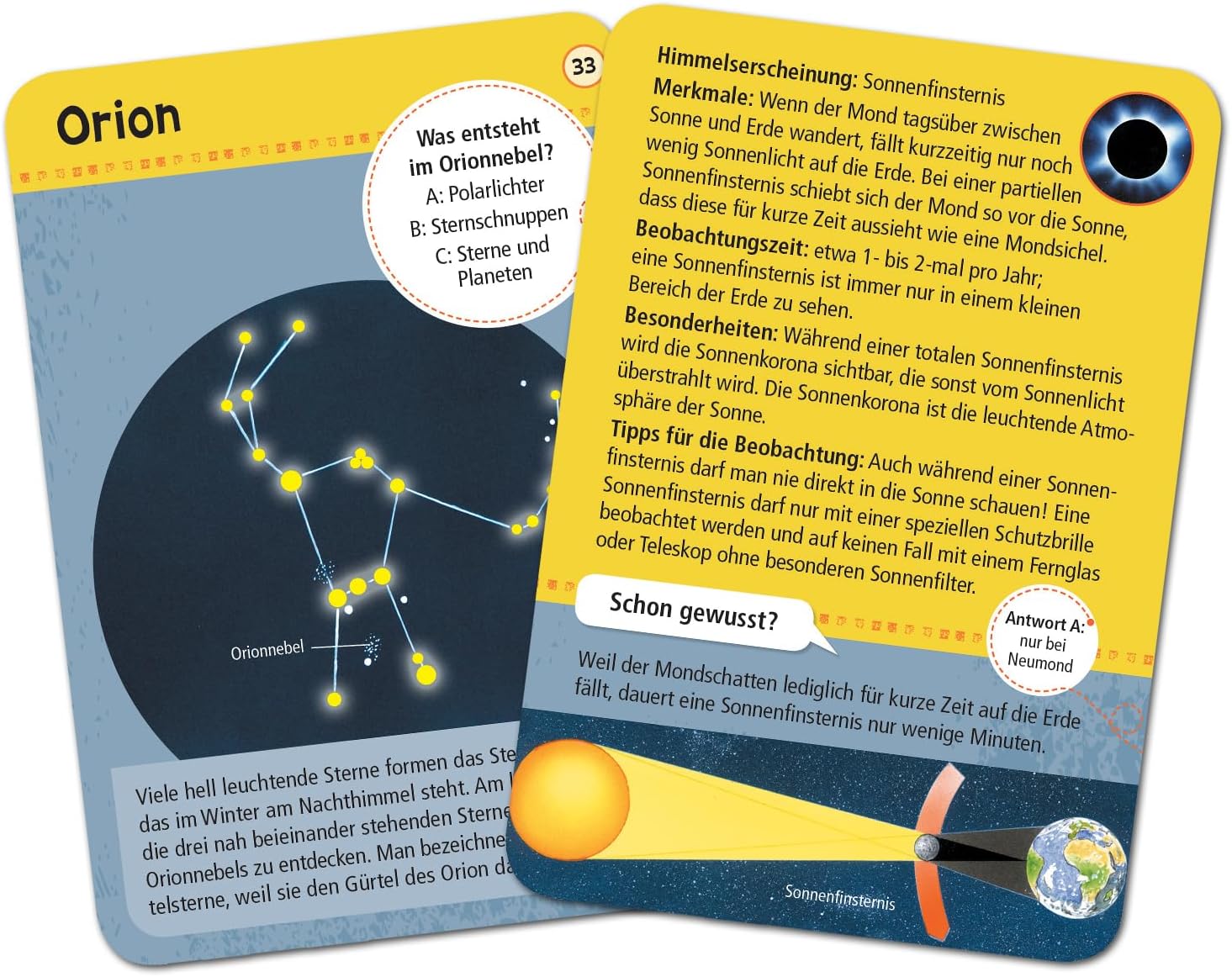 Moses 9740 Expedition Natur, 50 Constellations and Planets | Provision Cards in Set | With Exciting Quiz Questions – Bild 2