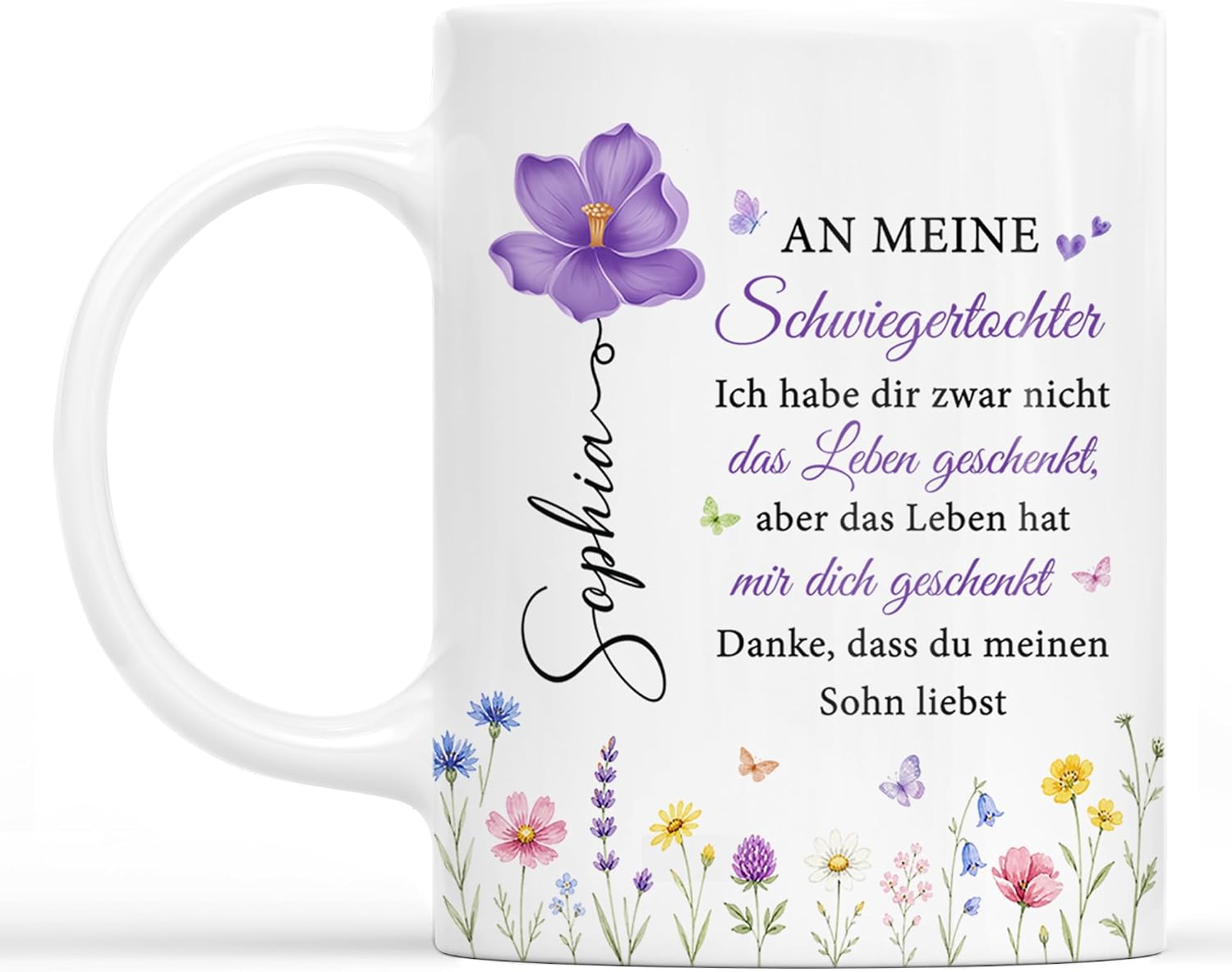 Personalised Mug - Thank You An Meine Schwiegerdaughter - Mother Daughter Gift, Gift for Daughter, Cups with Sayings, Coffee Mug with Saying (Model #1)