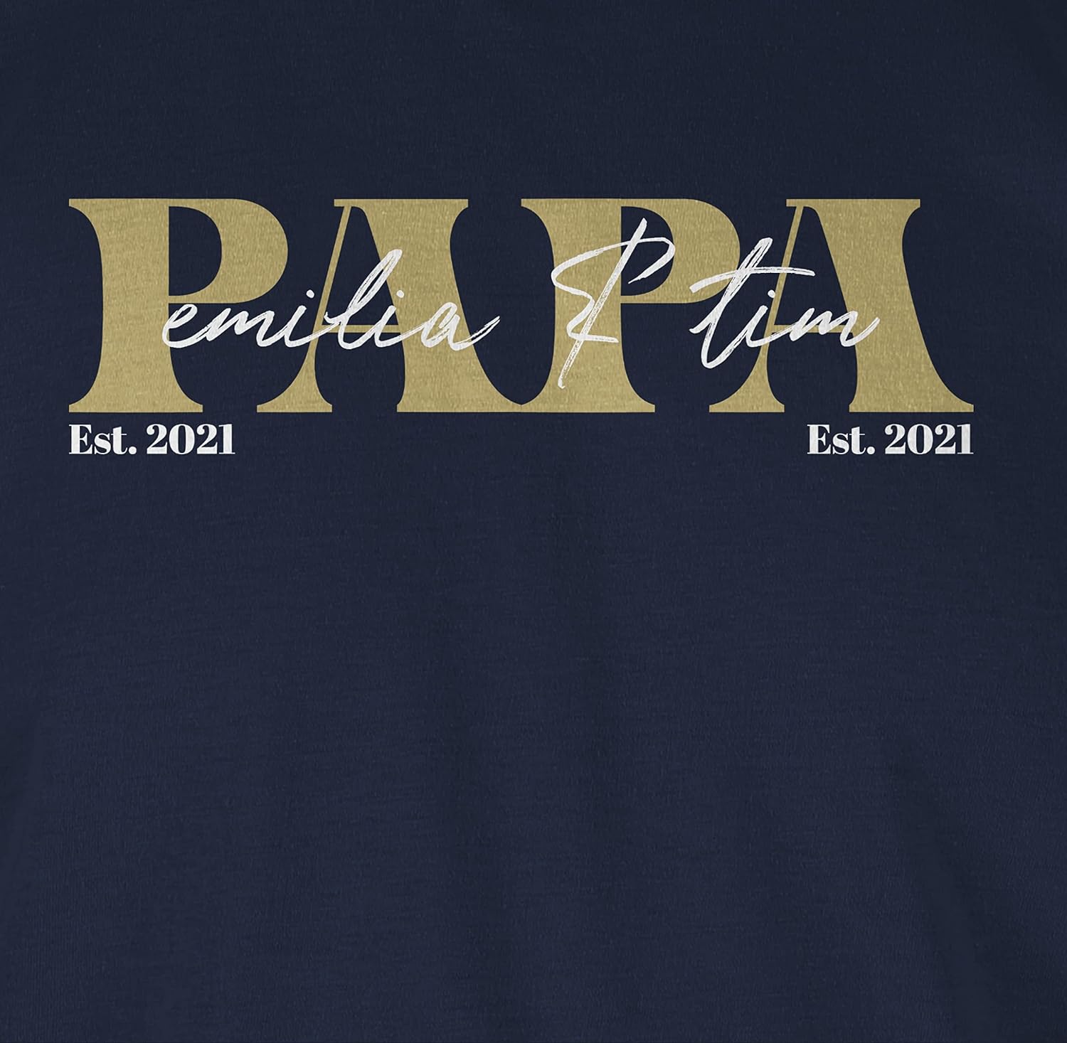 Geschenk mit Namen personalisiert by Shirtracer - Men's T-Shirt for Father's Day - Dad Gift with Name Children Date Birth Year I Christmas I Birthday – Bild 2