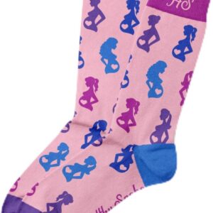 Gravida Schwangerschaft Motivsocken – Geschenk für Hebamme, Schwangere, werdenden Papa & OB Krankenschwester | Babyparty & Geburt Geschenkidee | Bunte Baumwollsocken Damen Gr. 41-46