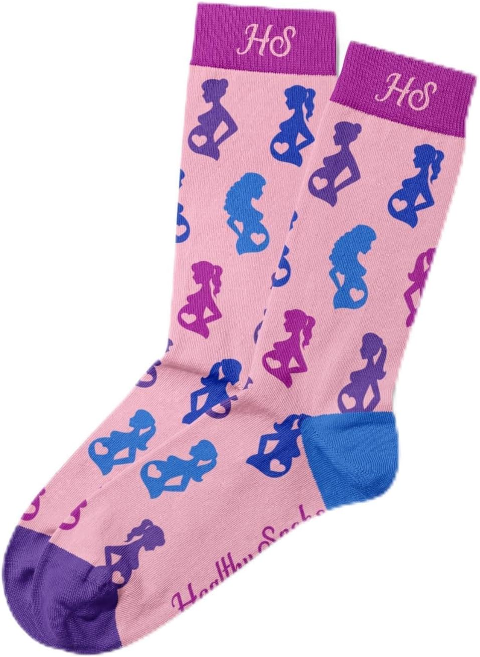 Gravida Schwangerschaft Motivsocken – Geschenk für Hebamme, Schwangere, werdenden Papa & OB Krankenschwester | Babyparty & Geburt Geschenkidee | Bunte Baumwollsocken Damen Gr. 41-46