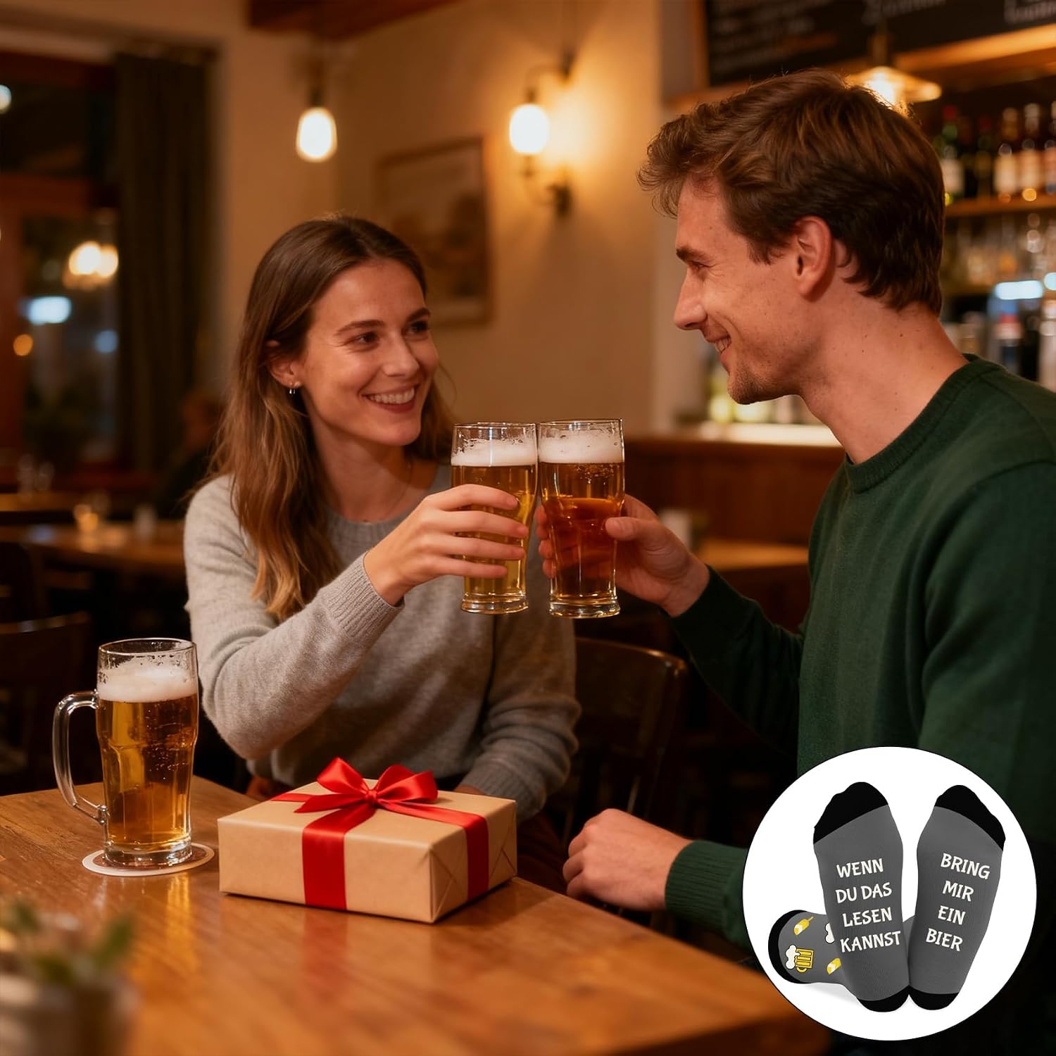 Bier Geschenke für Männer Vatertagsgeschenk Oktoberfest Weihnachtsgeschenke Geburtstagsgeschenk Lustige Socken – Bild 6