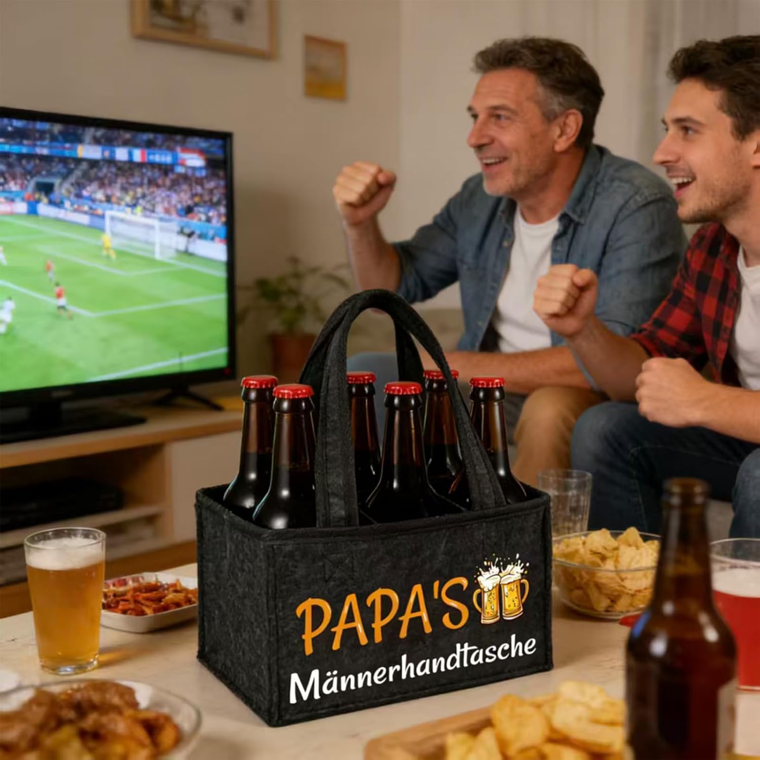 Dad Gift, Birthday Gift for Dad, Men's Handbag Beer – Bild 6