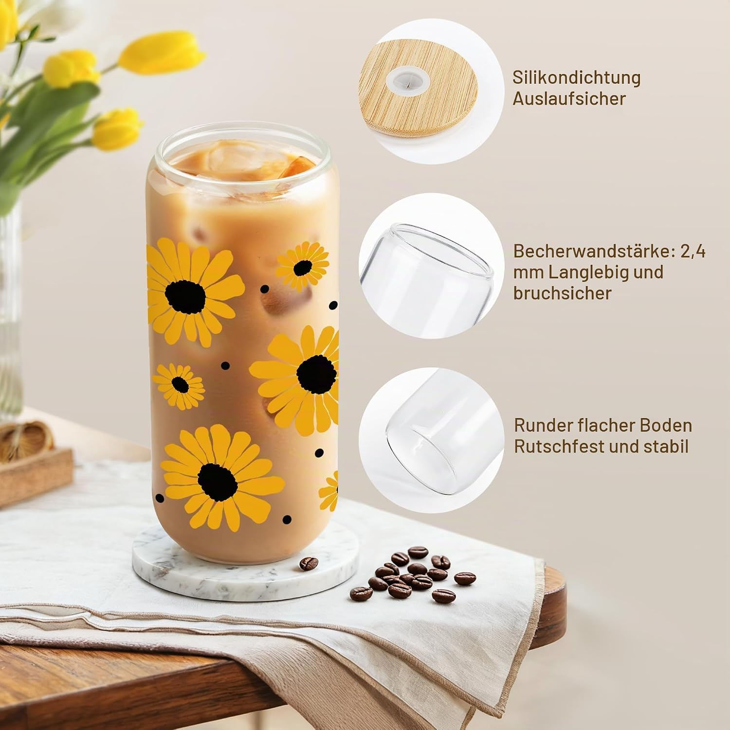 Joeyan Sunflower Gift for Women, Inspirational Gift Set – Bild 3