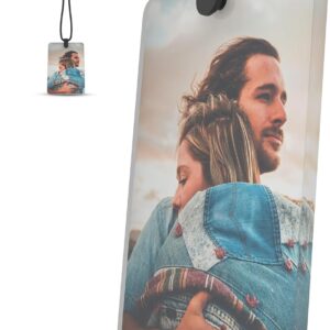 Meinearmbänder Customisable Car Mirror Pendant - Personalised Photo Car Mirror Hanger - Car Accessories Decoration - Perfect Car Gift & Personalised Car Fragrance Accessory