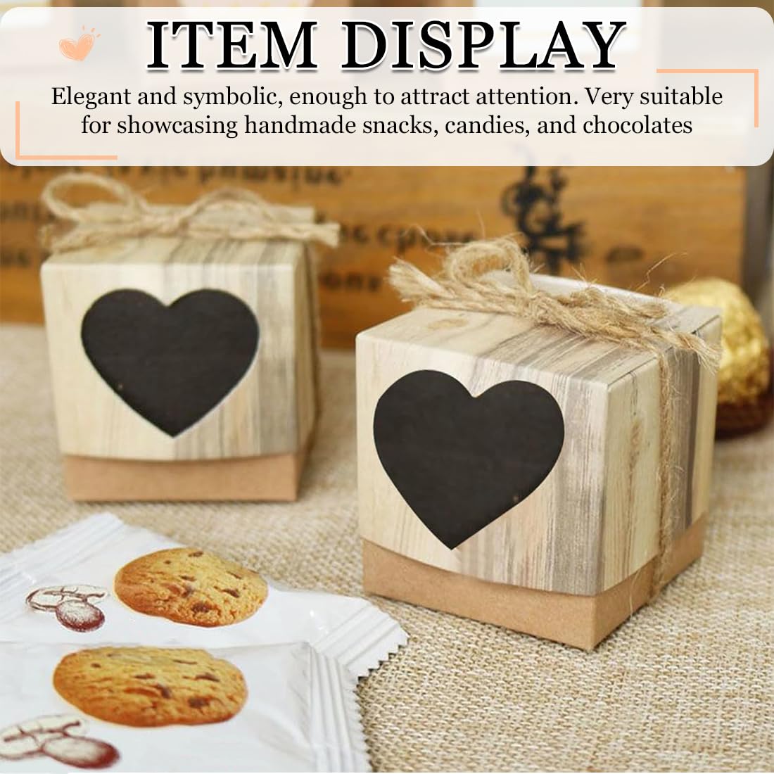 Pack of 24 Brown Kraft Paper Gift Boxes, Kraft Paper Candy Boxes, Small Candy Box, Small Gift Box – Bild 4