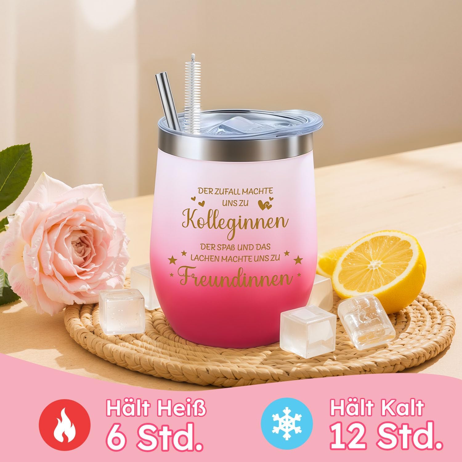 Giftota Farewell Gift for Colleague, Personal Gift for Colleague, Pink Wellness Gift Box with Thermal Mug, Gift Idea for Birthday or Farewell Gift for Women – Bild 3