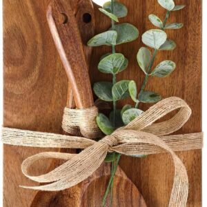Xuniea Housewarming Gift Wooden Chopping Board with Cooking Spoon Salad