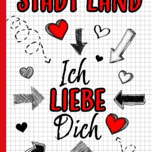Stadt Land Fluss Ich liebe Dich Edition – Geschenkidee für deinen Schatz zum Valentinstag Jahrestag Geburtstag Weihnachten: Geschenk für Paare