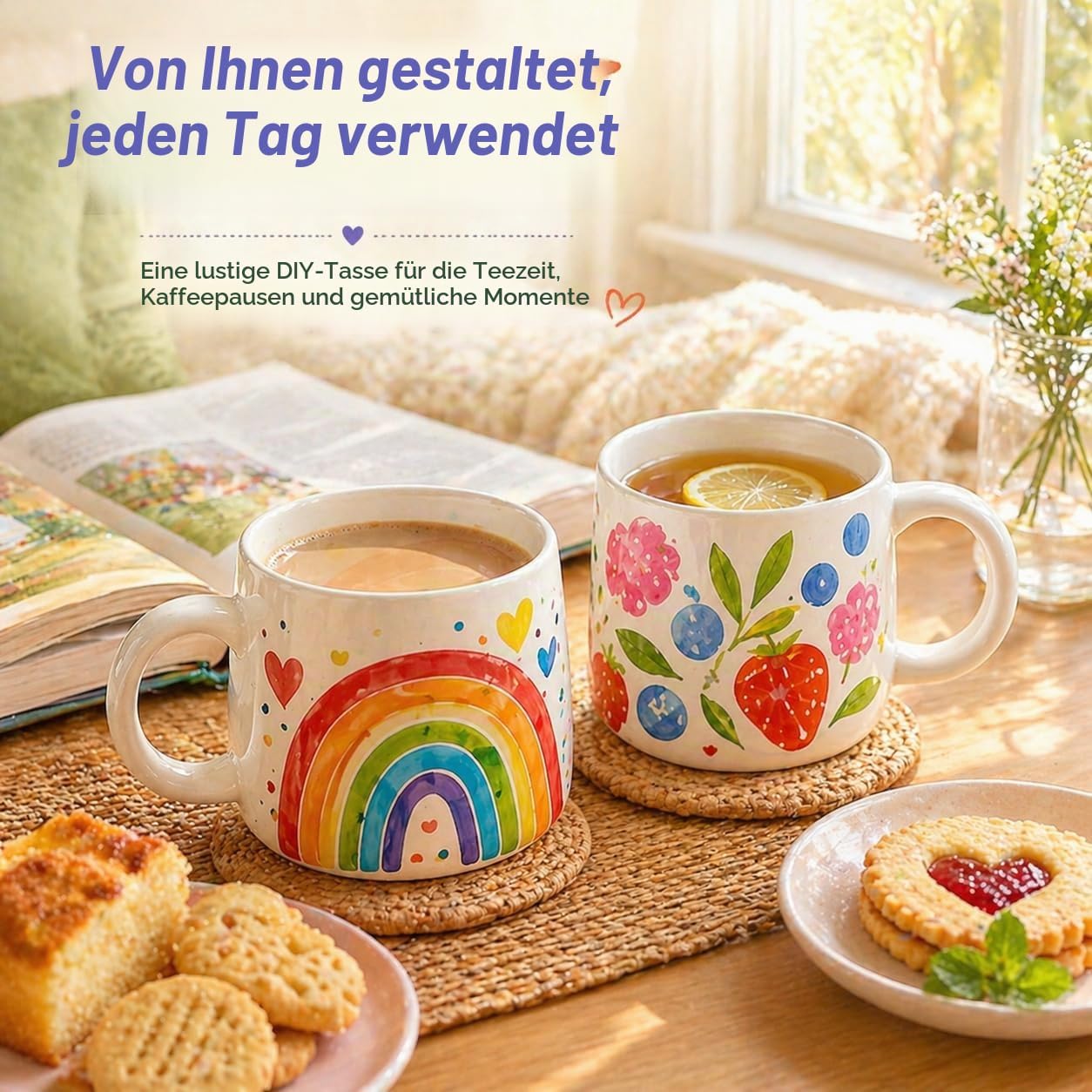 Ceramic Painting Set for Adults, DIY Cups Painting Set for Beginners – Bild 5