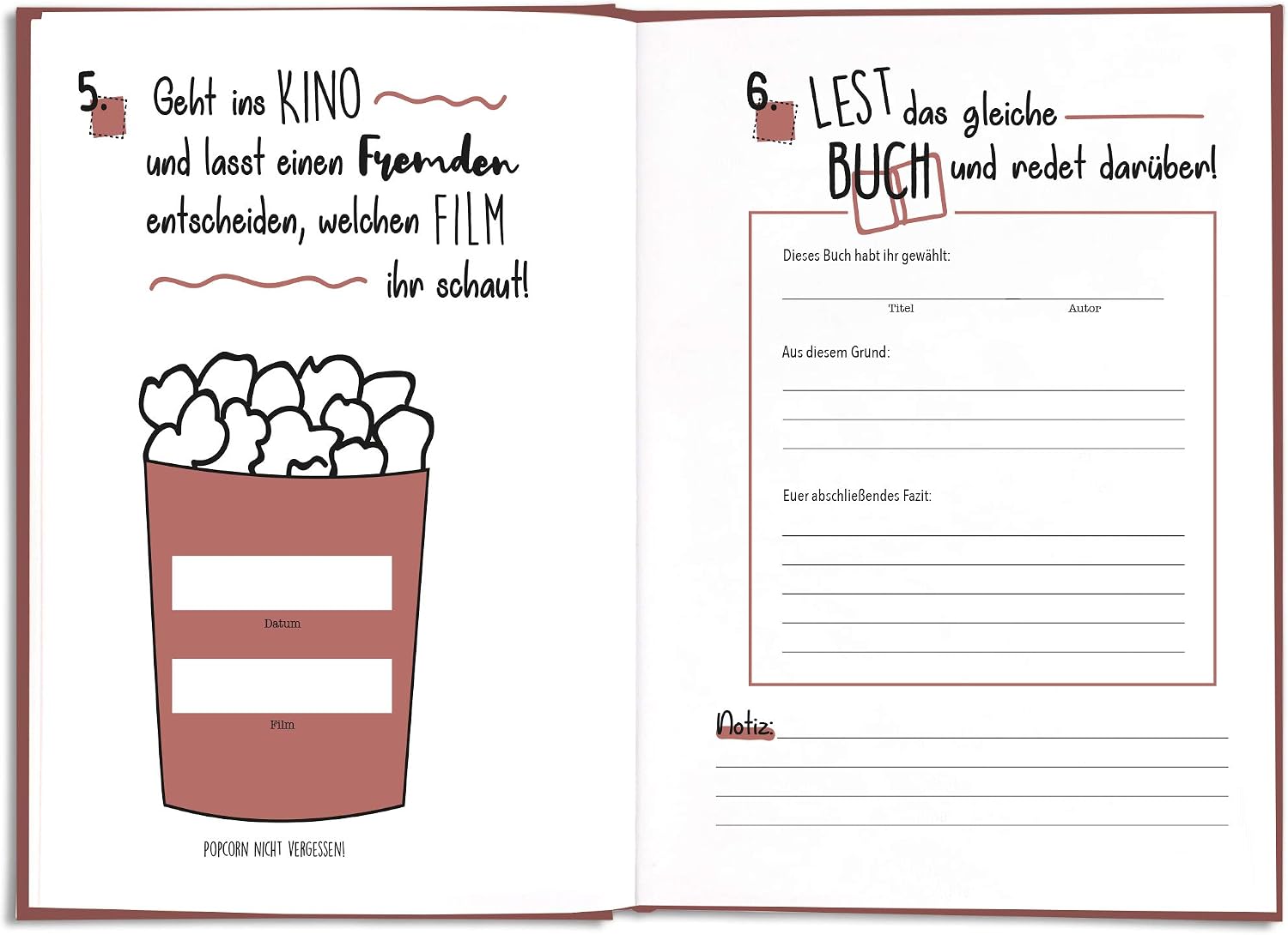 Bucket List Book for Couples for Valentine's Day, 160 Ideas for Joint Activities and Experiences, Gift Book for Your Partner, Couple Book for Anniversaries and Wedding Anniversaries – Bild 4