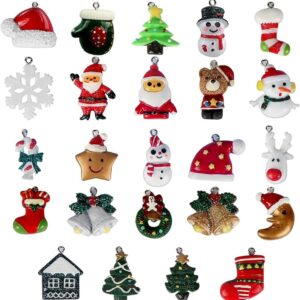 Bluelves Christmas pendants, pack of 24 mini pendants for Christmas tree decoration, hanging Christmas decoration