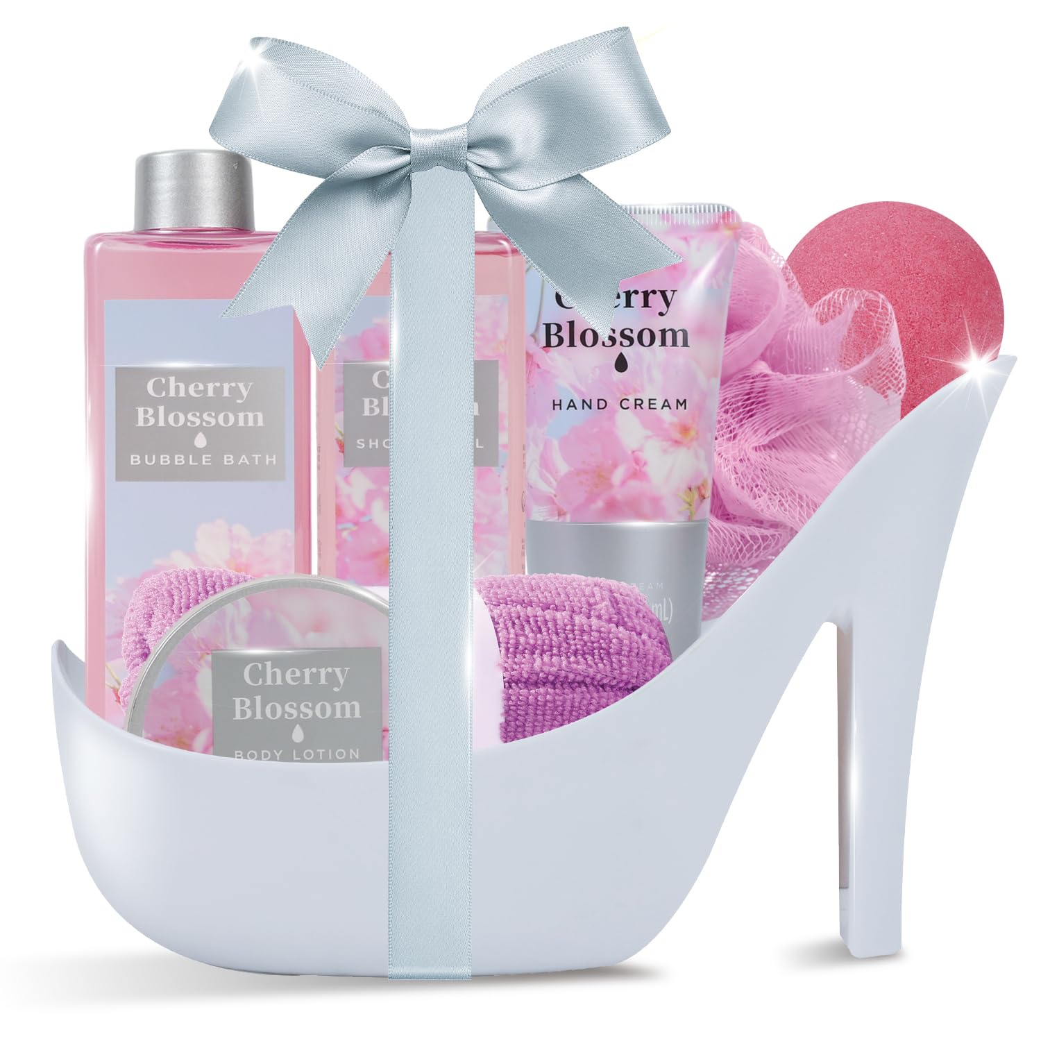Spa Luxury Bath Gift 8-Piece Cherry Blossom Fragrance - Gifts for Women