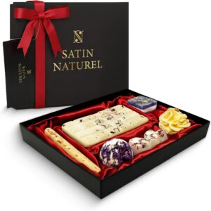 Satin Naturel 7 Luxury Organic Bath Bombs Wellness Gift Set