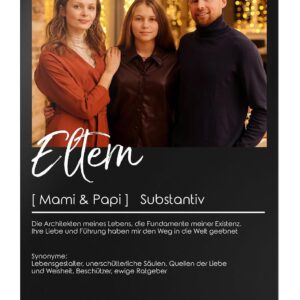 CHRISCK design Acrylic Glass Picture Definition with Photo Print - Personal Gift Mother's Day & Father's Day for Parents - Photo Definitions Picture Personalised for Mum & Dad - Acrylic Glass Family