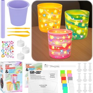 34 Pieces DIY Clay Lamps Set Craft Set Adults