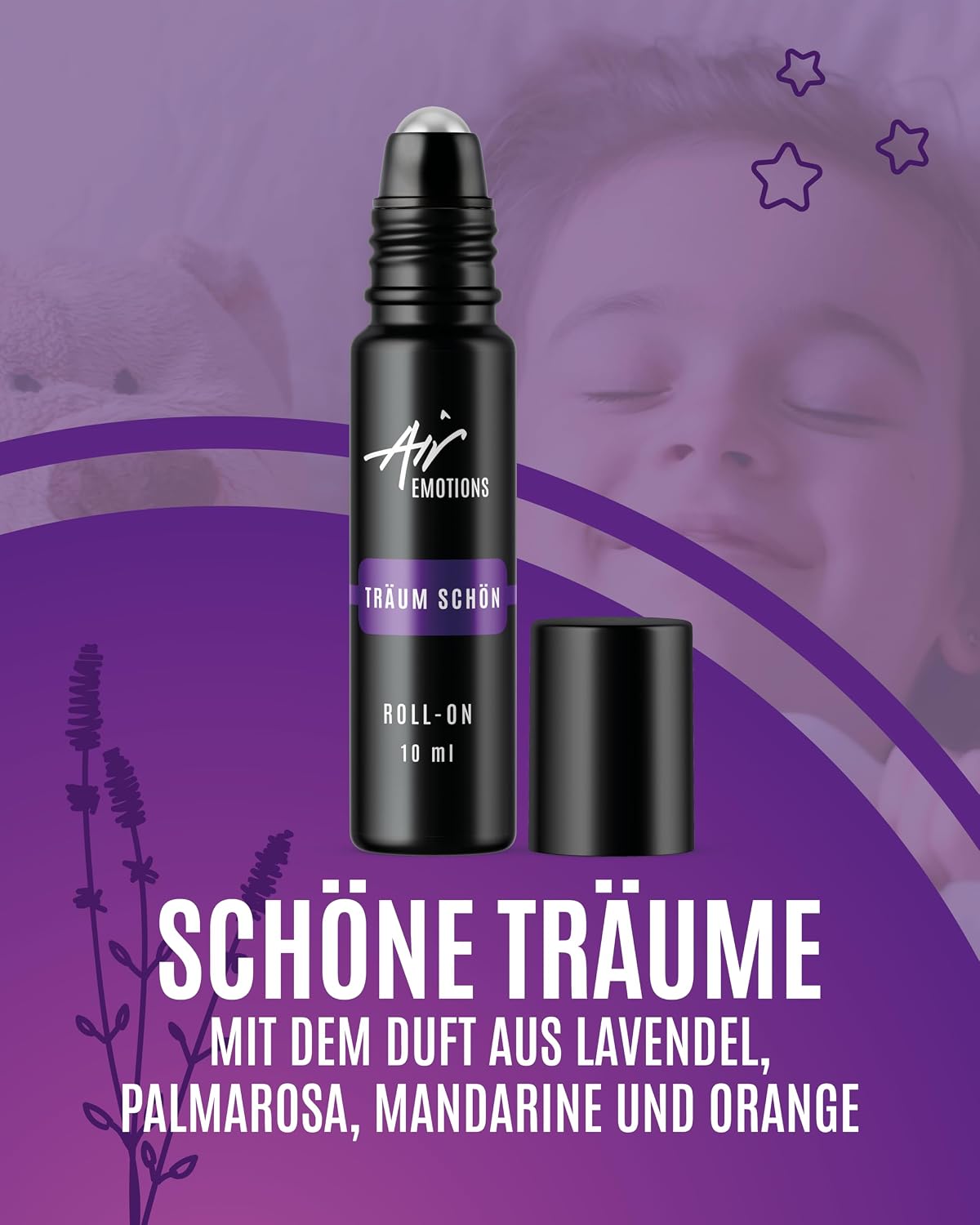 Melatonin Children's Alternative - Natural Sleep Aid without Synthetic Hormones - Dream Beautiful Roll-On with Lavender Oil & Mandarin Oil - 100% Natural Pure, 10 ml – Bild 7