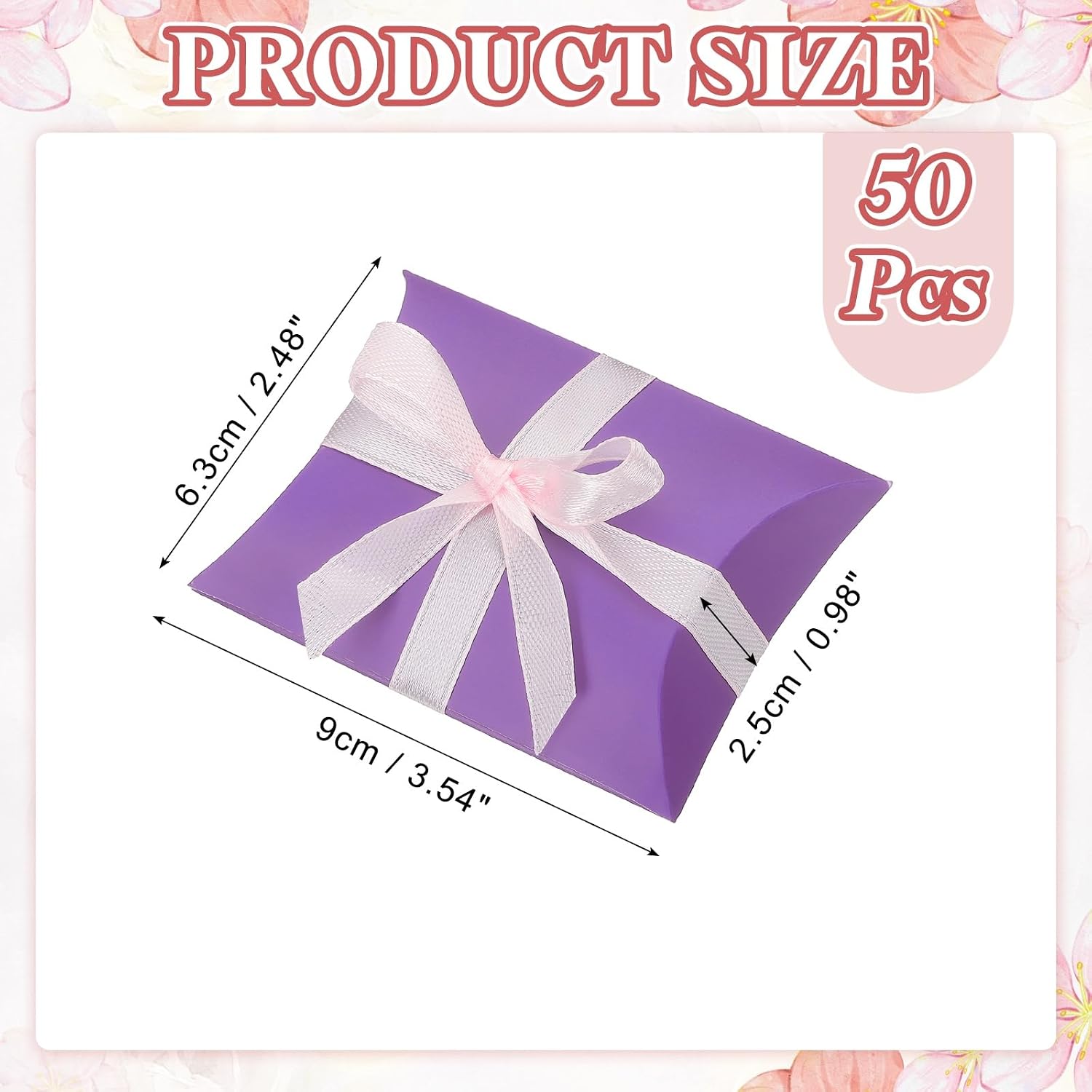 PATIKIL Small Gift Boxes Pack of 50 3.5 x 2.5 x 1 Inch Cushion Boxes Sweets Thank You Gift for Wedding Party Gift Pen Birthday Gift Jewellery Greeting Card Purple – Bild 2