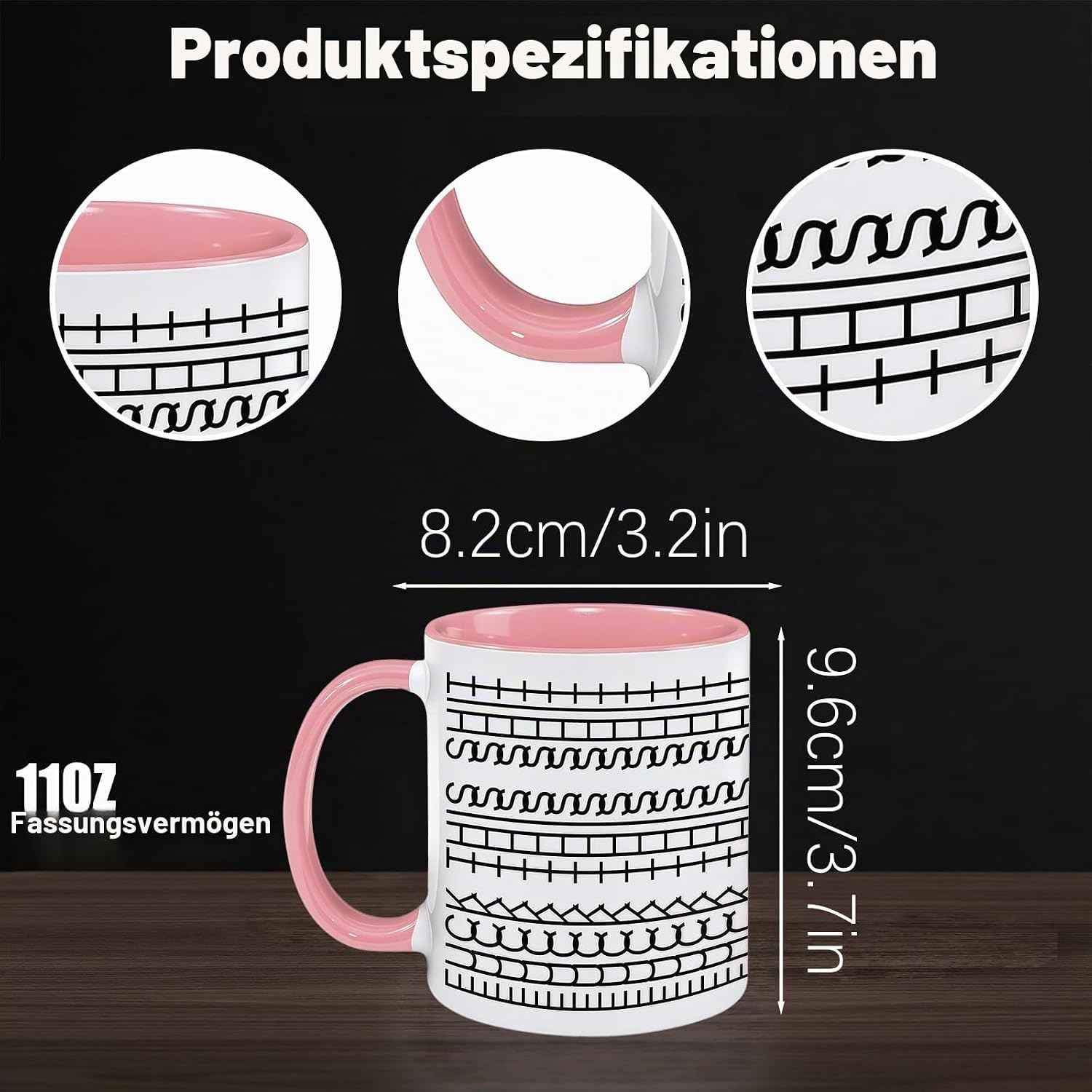 Sarcastic Office Mug with Hidden Message, 350 ml Premium Ceramic Coffee Mug, Funny Surprise Motif Mug Gift for Colleagues, Coffee Lovers – Bild 4