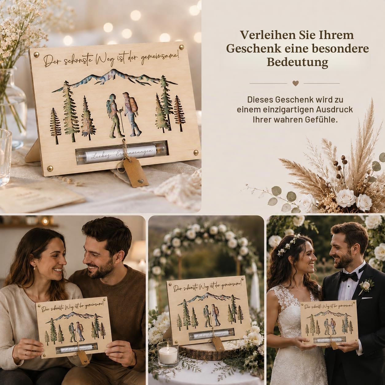 Wooden Wedding Money Gift with Test Tube – Bild 7