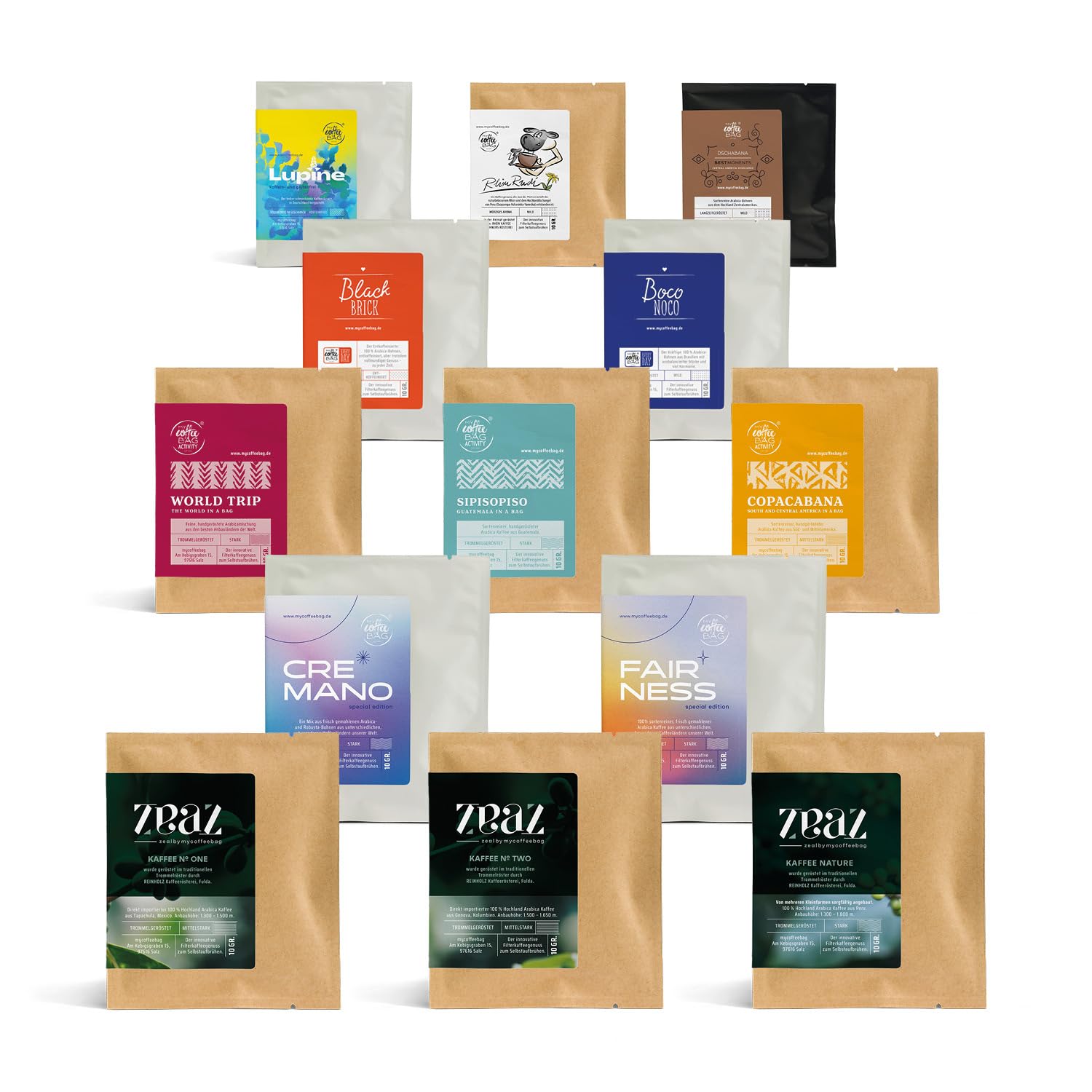 MyCoffeebag Taste Box, Coffee Tasting Set, 13 Coffee Bags, 7 Varieties – Bild 2