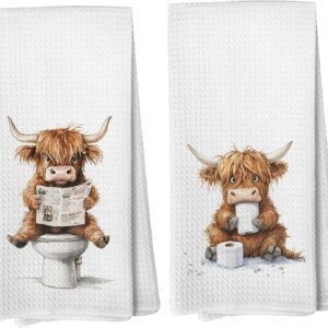Highland Cow Highland Cow Towels Kitchen Bathroom Cow Gifts for Women Scottish Highland Cow Cows Decorative Absorbent Towels Towel Large Towel