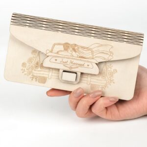 Wooden Money Gift Wedding Car - Just Married Wedding Gift for Bride and Groom, Original Packaging for Money Gifts, Wedding Card Alternative, Gift Idea for Wedding